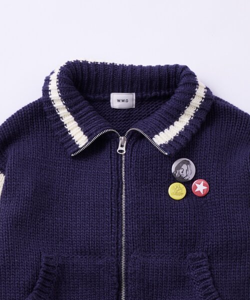 WHO'S WHO gallery(フーズフーギャラリー)の「ニットスタジャン(スタジャン・レディース・レッド/ネイビー・FREE)」の19枚目の写真