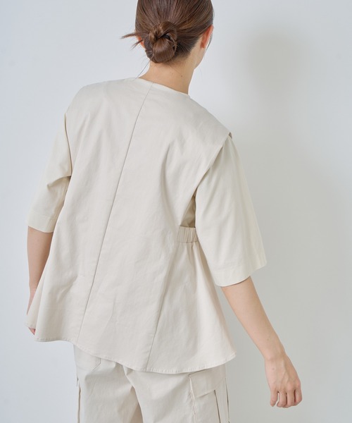 Kelen(ケレン)の「「KELEN / ケレン」コード刺繍Vネックベスト(シャツ/ブラウス・レディース・ブラック/アイボリー/ベージュ・FREE)」の17枚目の写真