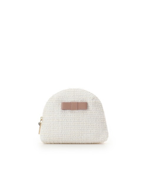 Samantha Thavasa（サマンサタバサ）の「ループツイードデザイン エムシュシュⅢ ポーチ（ポーチ・レディース・ブラック/グレイッシュベージュ/ピンクベージュ/オフホワイト・FREE）」の4枚目の写真