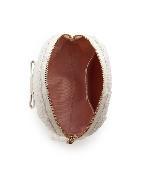 Samantha Thavasa（サマンサタバサ）の「ループツイードデザイン エムシュシュⅢ ポーチ（ポーチ・レディース・ブラック/グレイッシュベージュ/ピンクベージュ/オフホワイト・FREE）」の13枚目の写真