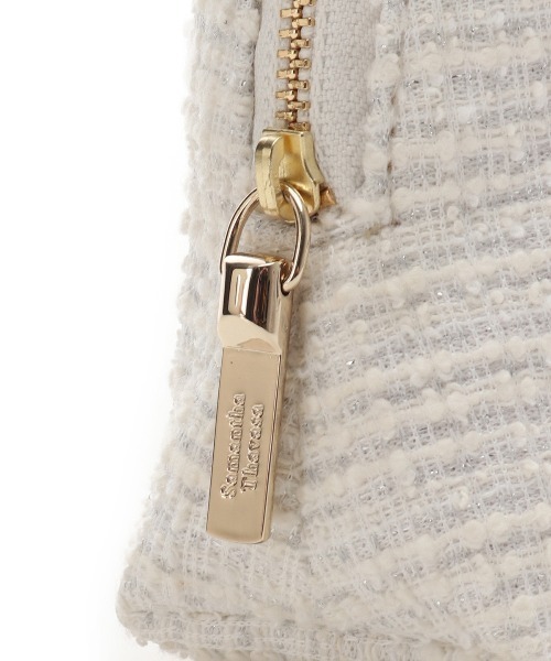 Samantha Thavasa（サマンサタバサ）の「ループツイードデザイン エムシュシュⅢ ポーチ（ポーチ・レディース・ブラック/グレイッシュベージュ/ピンクベージュ/オフホワイト・FREE）」の15枚目の写真