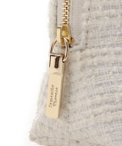 Samantha Thavasa（サマンサタバサ）の「ループツイードデザイン エムシュシュⅢ ポーチ（ポーチ・レディース・ブラック/グレイッシュベージュ/ピンクベージュ/オフホワイト・FREE）」の21枚目の写真