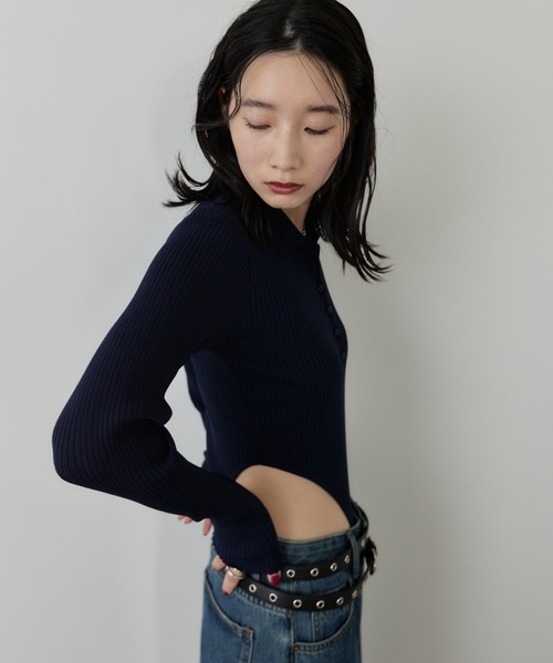 ポロニットボディースーツ bibiy epine the virgins ENC ニット セーター 「動画あり」polo knit sleeveless body suit