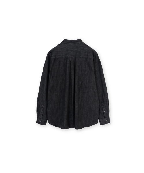 BROWNYARD(ブラウンヤード)の「ボタンダウンデニムシャツ、ブラック(シャツ/ブラウス・メンズ・その他・3/4/5/6)」の2枚目の写真