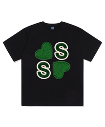 ラッキーエスプリンティング半袖Tシャツブラック