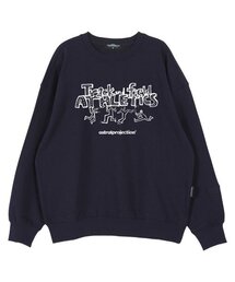 トラックアンドフィールド オーバーサイズ ドロップショルダー スウェット_ネイビー