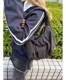 チェックパディングバッグ