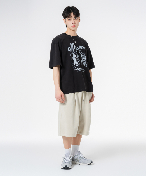 MOZMOZ（モズモズ）の「ウォーキングモズ オーバーサイズ ピグメント 半袖Tシャツ ブラック（Tシャツ/カットソー・レディース・その他・M/XL/XXL）」の3枚目の写真