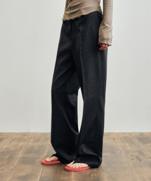 Semi Regular Non-tuck Pin Stripe Slacks_CTB553(Black)