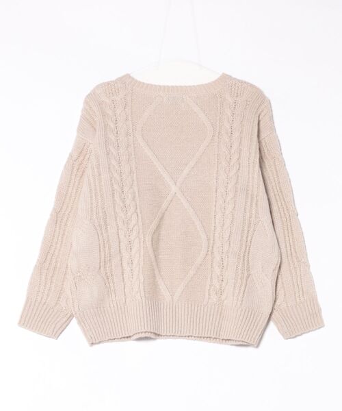PEACH JOHN（ピーチジョン）の「モヘヤ調ケーブルニット（ニット/セーター・レディース・ネイビー/ピンク/グレイッシュベージュ・ONE SIZE）」の20枚目の写真