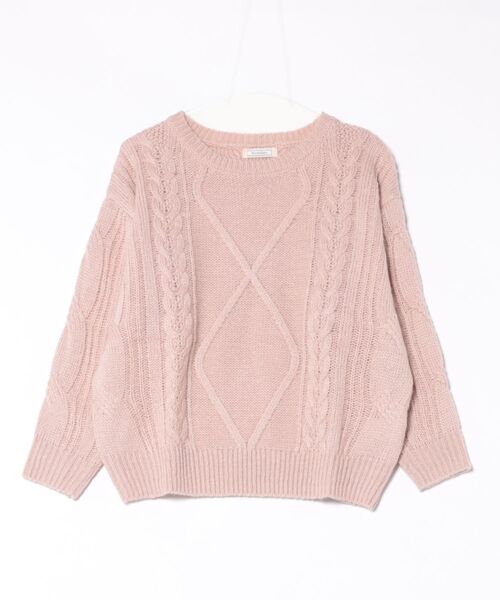 PEACH JOHN（ピーチジョン）の「モヘヤ調ケーブルニット（ニット/セーター・レディース・ネイビー/ピンク/グレイッシュベージュ・ONE SIZE）」の21枚目の写真