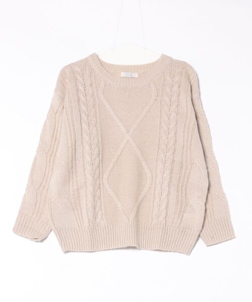 PEACH JOHN（ピーチジョン）の「モヘヤ調ケーブルニット（ニット/セーター・レディース・ネイビー/ピンク/グレイッシュベージュ・ONE SIZE）」の22枚目の写真