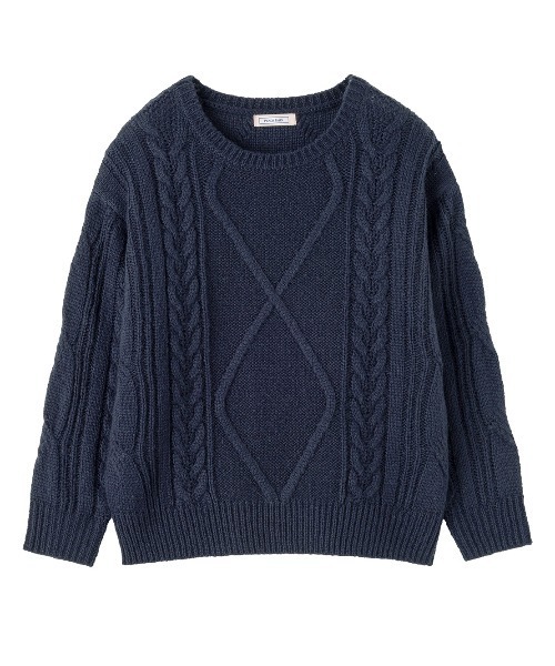 PEACH JOHN（ピーチジョン）の「モヘヤ調ケーブルニット（ニット/セーター・レディース・ネイビー/ピンク/グレイッシュベージュ・ONE SIZE）」の14枚目の写真