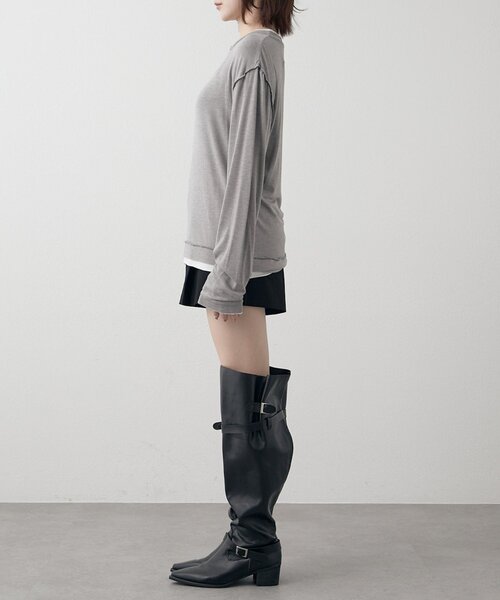 セール】[mline]ダメージカットソー（Tシャツ/カットソー）｜mline