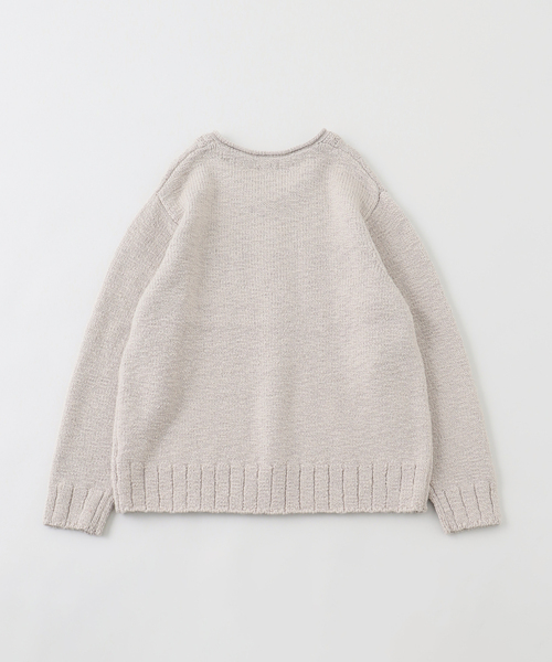 EDIFICE（エディフィス）の「ETS.MATERIAUX(マテリオ)  スラブ Vニット（ニット/セーター・メンズ・ブラック/ベージュ/キャメル・MEDIUM/LARGE）」の4枚目の写真