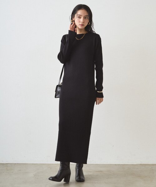 LOUNGEDRESS(ラウンジドレス)の「リブニットワンピース(ワンピース・レディース・モカ/グレー/ブラック・SMALL/MEDIUM)」の7枚目の写真