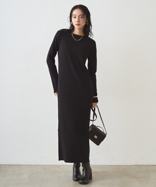 LOUNGEDRESS(ラウンジドレス)の「リブニットワンピース(ワンピース・レディース・モカ/グレー/ブラック・SMALL/MEDIUM)」の11枚目の写真