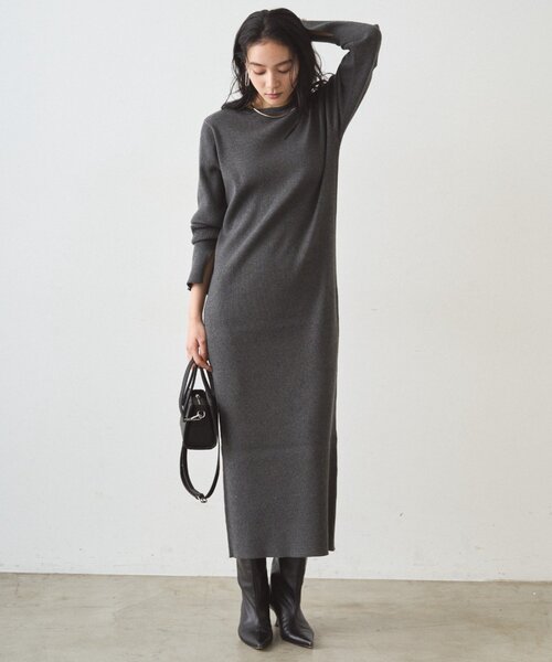 LOUNGEDRESS(ラウンジドレス)の「リブニットワンピース(ワンピース・レディース・モカ/グレー/ブラック・SMALL/MEDIUM)」の15枚目の写真