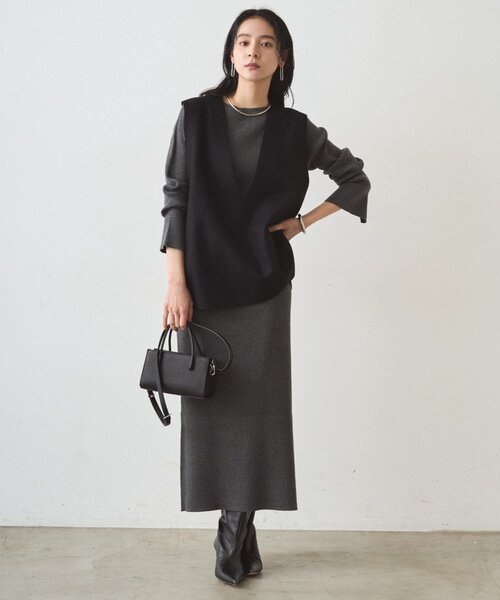 LOUNGEDRESS(ラウンジドレス)の「リブニットワンピース(ワンピース・レディース・モカ/グレー/ブラック・SMALL/MEDIUM)」の19枚目の写真