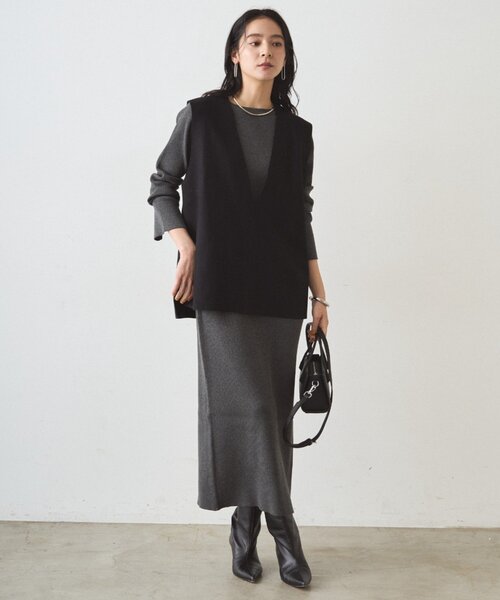LOUNGEDRESS(ラウンジドレス)の「リブニットワンピース(ワンピース・レディース・モカ/グレー/ブラック・SMALL/MEDIUM)」の20枚目の写真