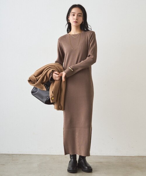 LOUNGEDRESS(ラウンジドレス)の「リブニットワンピース(ワンピース・レディース・モカ/グレー/ブラック・SMALL/MEDIUM)」の22枚目の写真