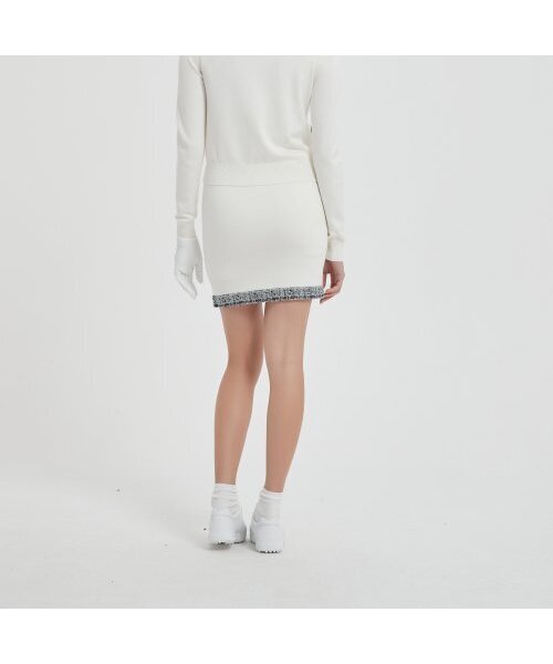 E.PARCA(イパルカ)の「ツイードHラインニットスカート(ホワイト)(スカート・レディース・その他・SMALL/MEDIUM/LARGE)」の3枚目の写真