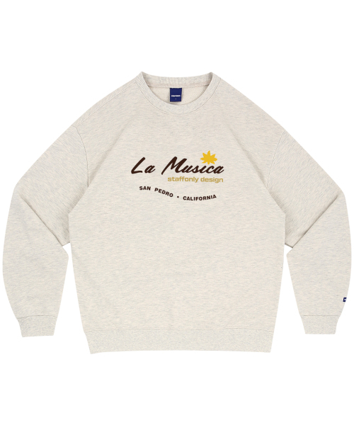 STAFF ONLY(スタッフオンリー)の「LA MUSICA SWEATSHIRTS 02 (MELANGE IVORY)(スウェット・メンズ・その他・MEDIUM/LARGE)」の1枚目の写真