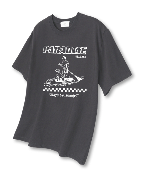 TI.GLAKE(ティーグレイク)の「サーフアップバービー オーバーサイズ 半袖Tシャツ ダークグレー(Tシャツ/カットソー・レディース・その他・LARGE/X-LARGE/XX-LARGE)」の1枚目の写真