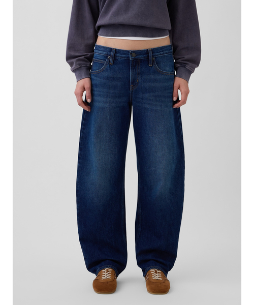 GAP（ギャップ）の「ローライズ バレルデニム（デニムパンツ・レディース・インディゴブルー・23/24/25/26/27/28/29/30）」の5枚目の写真