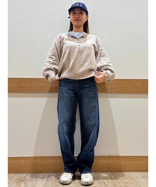 GAP（ギャップ）の「ローライズ バレルデニム（デニムパンツ・レディース・インディゴブルー・23/24/25/26/27/28/29/30）」の8枚目の写真