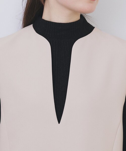 index（インデックス）の「キーネックジャンスカ【洗濯機OK/防シワ/イージーアイロン】（ワンピース・レディース・ブラック/ナチュラル/サックスブルー・36/42/40/38）」の21枚目の写真