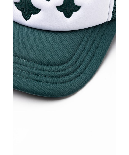 SUPPLIER（サプライヤー）の「メッシュキャップ｜Cross Leather Patch Mesh Cap｜SUPPLIER（キャップ・メンズ・グリーン・FREE）」の3枚目の写真