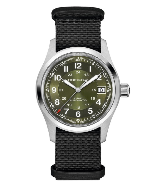 HAMILTON（ハミルトン）の「HAMILTON [ハミルトン] 腕時計 Khaki Field （カーキ フィールド）  オート 自動巻き 38MM グリーン×ブラック（アナログ腕時計・メンズ・グリーン・FREE）」の2枚目の写真