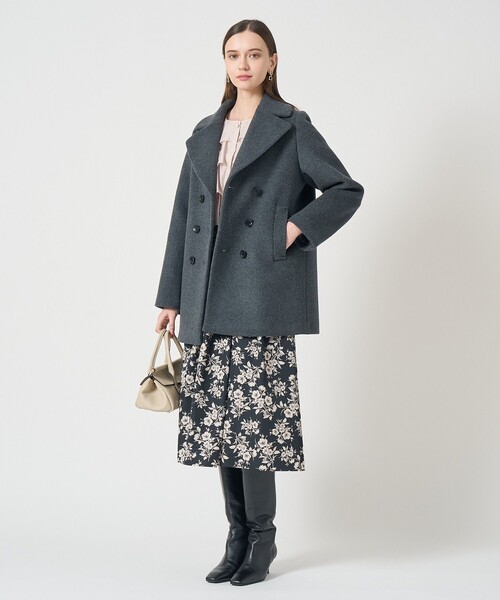 ANAYI(アナイ)の「ラムウールビーバーPコート(ピーコート・レディース・ベージュ/ブラック/チャコールグレー・36/38)」の15枚目の写真