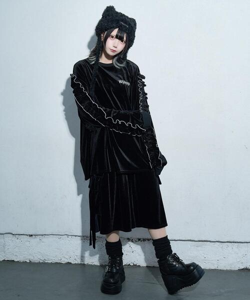 Whinny（ホワイニー）の「Whinny/【2025冬新作♪】オールウェイズシャイニングスターすぅぇ（Tシャツ/カットソー・レディース・グレー/ブルー/ブラック・FREE）」の8枚目の写真