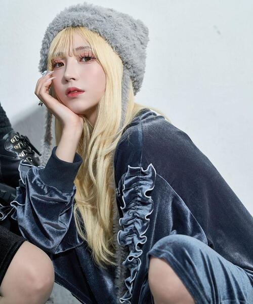 Whinny（ホワイニー）の「Whinny/【2025冬新作♪】オールウェイズシャイニングスターすぅぇ（Tシャツ/カットソー・レディース・グレー/ブルー/ブラック・FREE）」の19枚目の写真