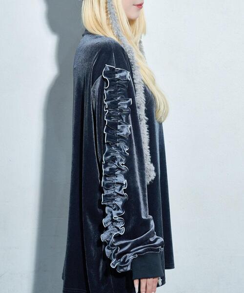 Whinny（ホワイニー）の「Whinny/【2025冬新作♪】オールウェイズシャイニングスターすぅぇ（Tシャツ/カットソー・レディース・グレー/ブルー/ブラック・FREE）」の21枚目の写真