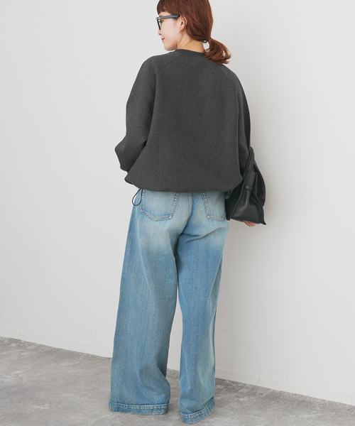 Spick & Span(スピックアンドスパン)の「《新色有り / 追加》ダンボールヘムギャザープルオーバー(Tシャツ/カットソー・レディース・アイボリー/チャコールグレー・FREE)」の9枚目の写真
