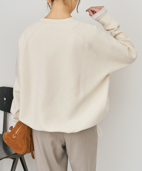 Spick & Span(スピックアンドスパン)の「《新色有り / 追加》ダンボールヘムギャザープルオーバー(Tシャツ/カットソー・レディース・アイボリー/チャコールグレー・FREE)」の15枚目の写真