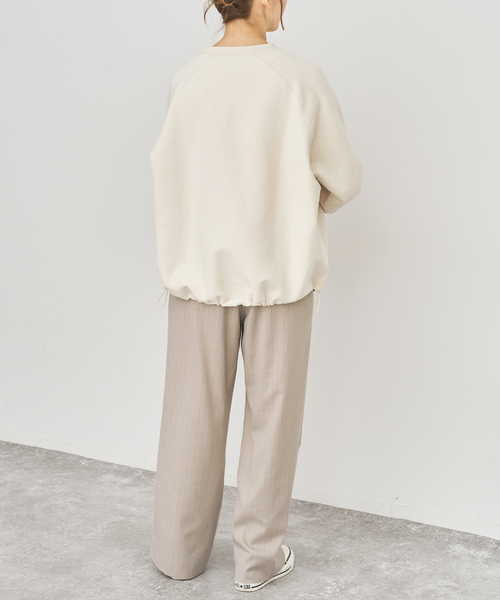 Spick & Span(スピックアンドスパン)の「《新色有り / 追加》ダンボールヘムギャザープルオーバー(Tシャツ/カットソー・レディース・アイボリー/チャコールグレー・FREE)」の17枚目の写真