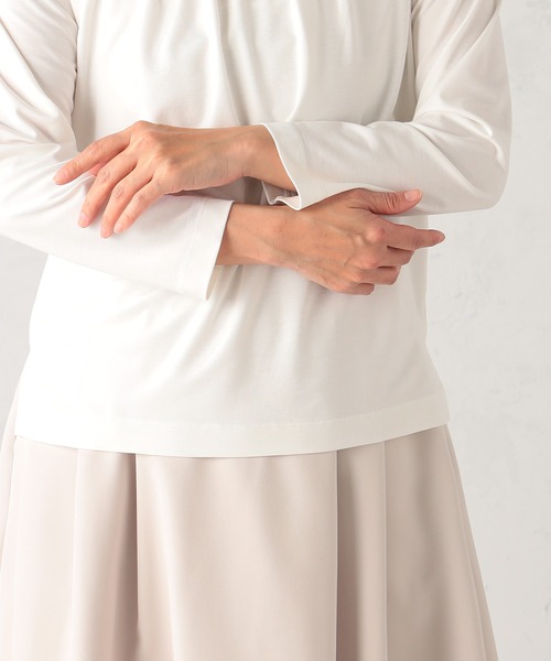 GALLORIA（ギャローリア）の「パーツ付きプルオーバー（Tシャツ/カットソー・レディース・ホワイト/ライトグリーン/ライトベージュ・L/LL/M/S）」の5枚目の写真