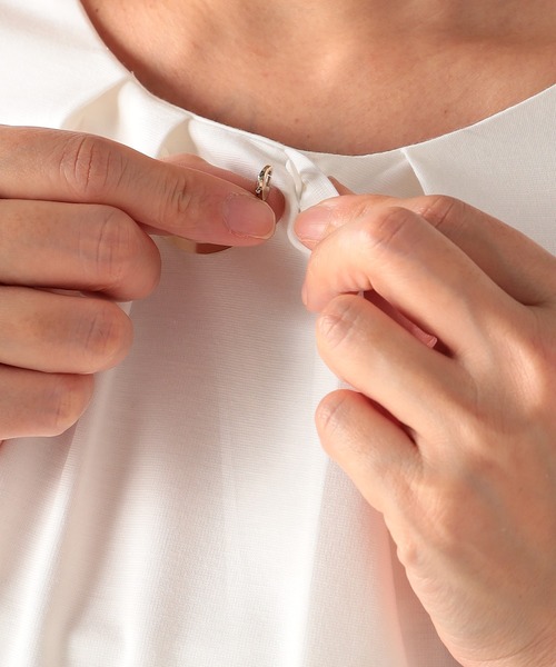 GALLORIA（ギャローリア）の「パーツ付きプルオーバー（Tシャツ/カットソー・レディース・ホワイト/ライトグリーン/ライトベージュ・L/LL/M/S）」の7枚目の写真