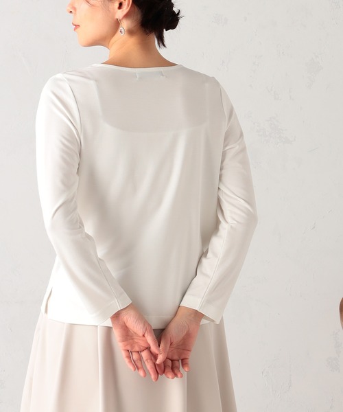 GALLORIA（ギャローリア）の「パーツ付きプルオーバー（Tシャツ/カットソー・レディース・ホワイト/ライトグリーン/ライトベージュ・L/LL/M/S）」の6枚目の写真