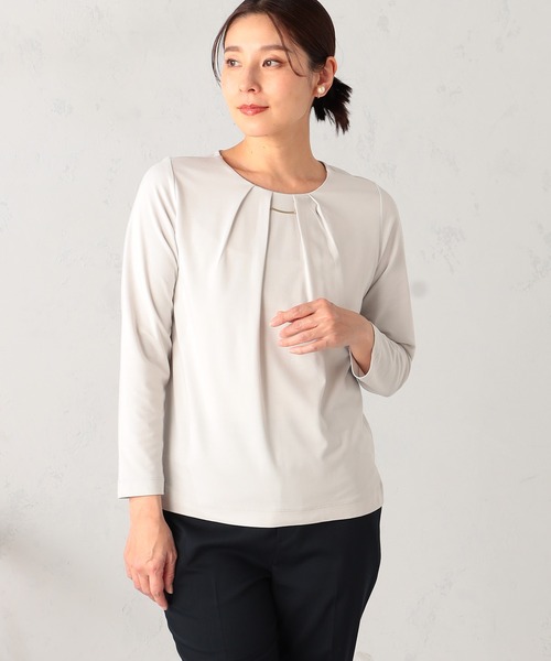 GALLORIA（ギャローリア）の「パーツ付きプルオーバー（Tシャツ/カットソー・レディース・ホワイト/ライトグリーン/ライトベージュ・L/LL/M/S）」の8枚目の写真