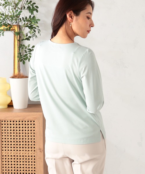 GALLORIA（ギャローリア）の「パーツ付きプルオーバー（Tシャツ/カットソー・レディース・ホワイト/ライトグリーン/ライトベージュ・L/LL/M/S）」の14枚目の写真