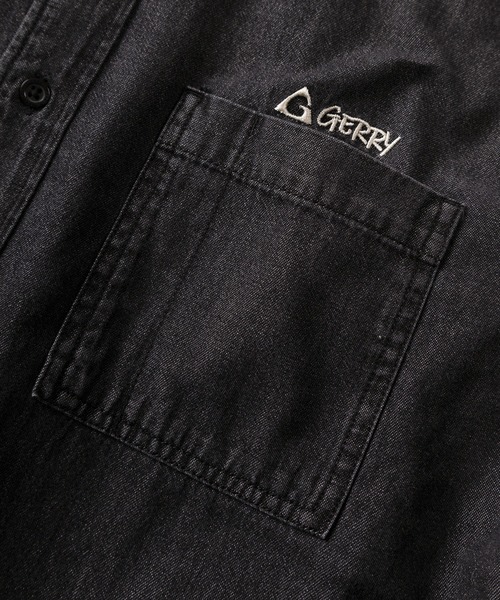GERRY(ジェリー)の「【70】【GERRY/ジェリー】ワンポイントロゴ刺繍 デニム ボタンダウンシャツ(シャツ/ブラウス・メンズ・ネイビー/ブラック系その他/ブルー/ブラック・M/L/XL)」の9枚目の写真