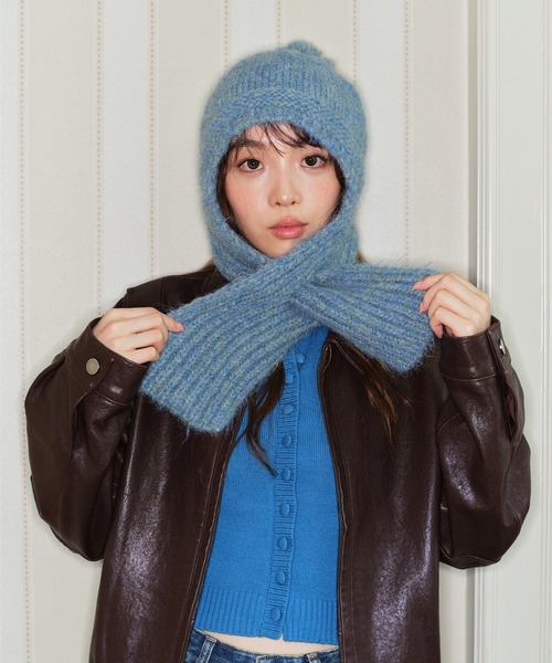 LYEON(リヨン)の「フライトニットキャップ(ニットキャップ/ビーニー・レディース・ブラウン/ブルー/チャコールグレー/グレー・FREE)」の8枚目の写真