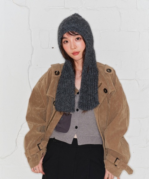 LYEON(リヨン)の「フライトニットキャップ(ニットキャップ/ビーニー・レディース・ブラウン/ブルー/チャコールグレー/グレー・FREE)」の9枚目の写真