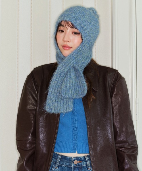 LYEON(リヨン)の「フライトニットキャップ(ニットキャップ/ビーニー・レディース・ブラウン/ブルー/チャコールグレー/グレー・FREE)」の12枚目の写真