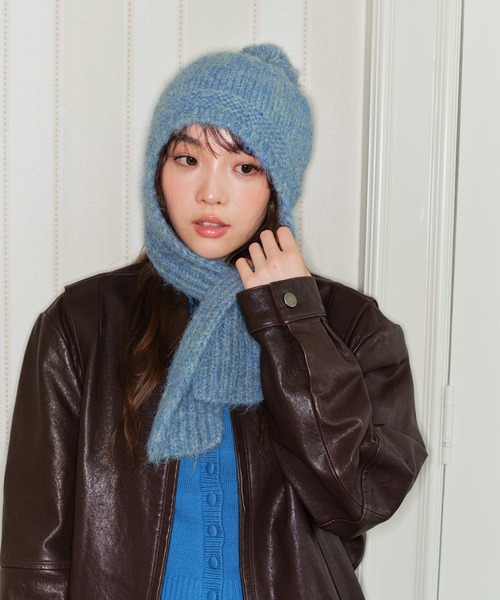 LYEON(リヨン)の「フライトニットキャップ(ニットキャップ/ビーニー・レディース・ブラウン/ブルー/チャコールグレー/グレー・FREE)」の13枚目の写真